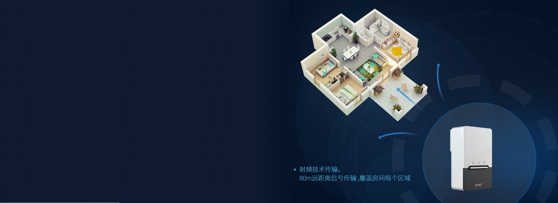 远距离感应，强穿透力
 正泰无线门铃采用...